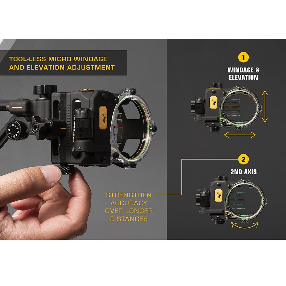 Trophy Ridge React H5 5-Pin .019 Bow Sight - Left Hand or Right Hand