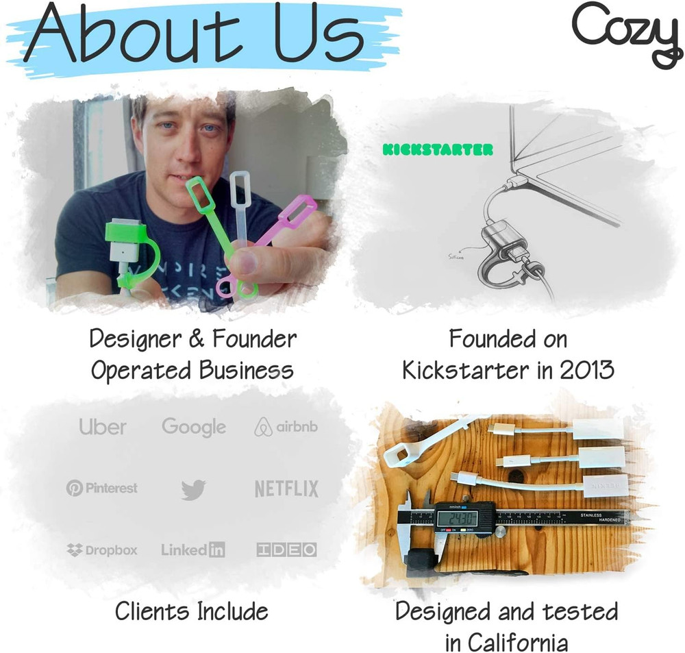 [10-Pack] USB Caps/Covers/Tether for USB a Cables with Dust Protection, Protect