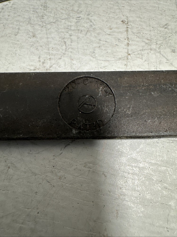 Vintage Brass Pull Handle With Plate 3.5” Center/6.25 “ Long