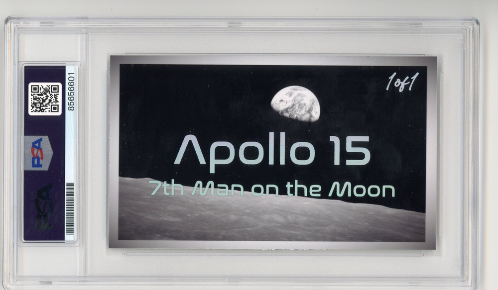 David Scott Signed Cut Custom Apollo 15 Moonwalker Card PSA DNA Slab AUTO - Dave