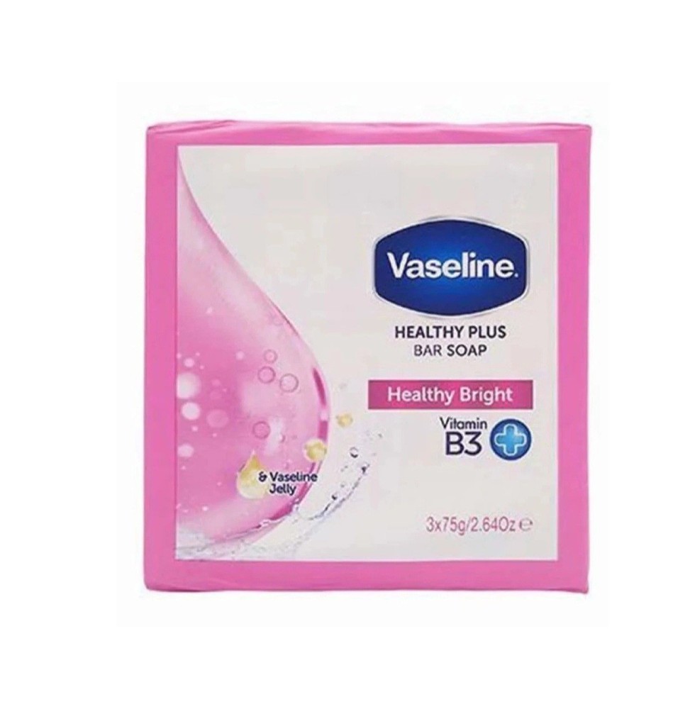 Ɣ VASELINE (3-BARS) 2.64 Oz. 🩷🫧●HEALTHY BRIGHT●🩷🫧 Plus Vitamin B3 Soap 🫧.