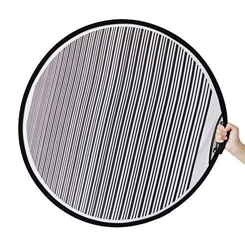 80cm Circular Striped Flexible Foldable PDR Lined Light Reflector Board Dent
