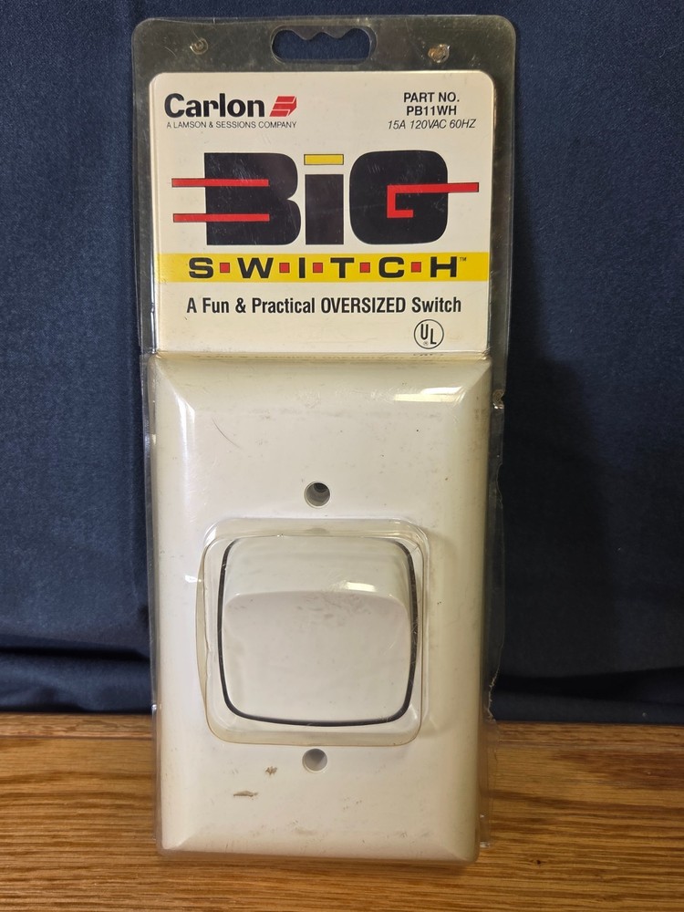 Carlon Wall Light Switch Large A Fun & Practical Oversized Switch White