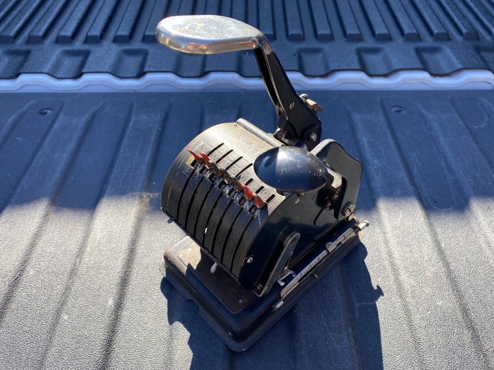 Vintage Check Writer By HEDMAN MFG CO