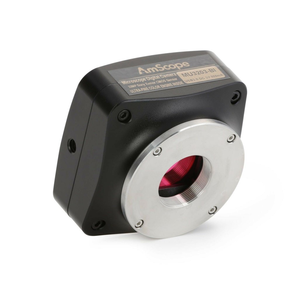 Amscope 32MP USB 3.0 Back-illuminated Color CMOS C-Mount Microscope Camera