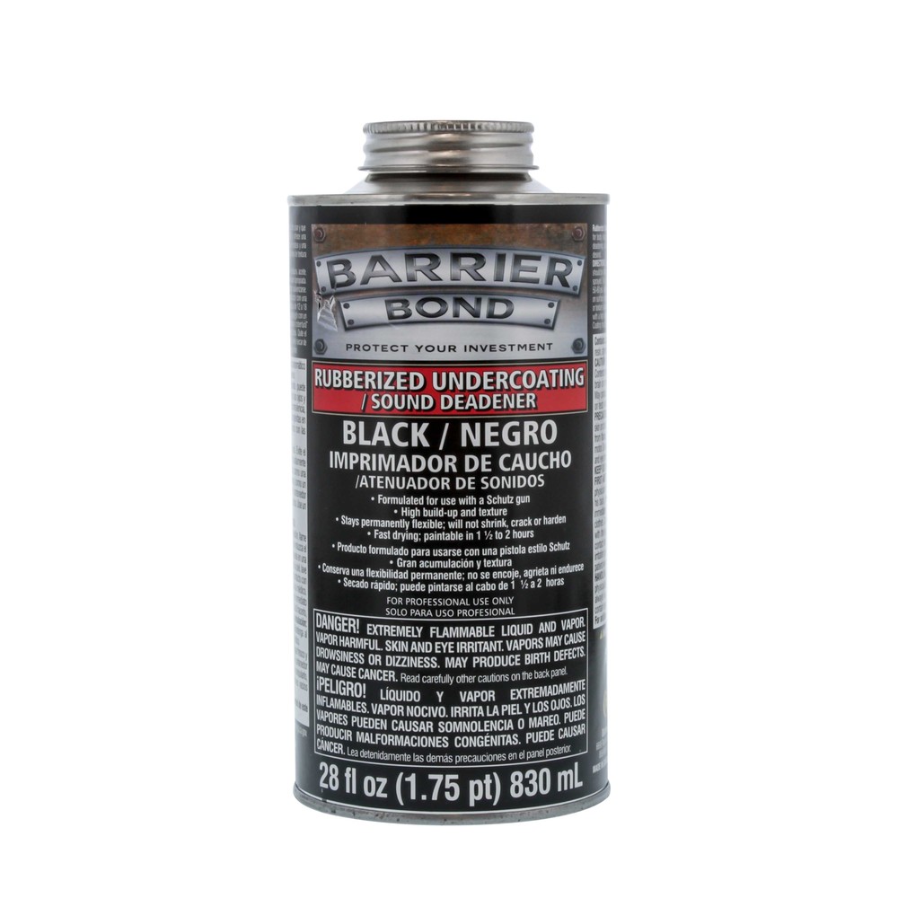 Barrier Bond Auto Body Rubberized Undercoating/Sound Deadener - Black - Quart