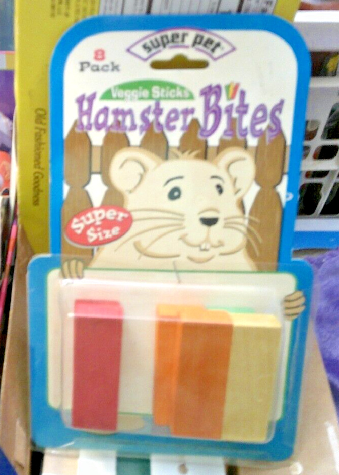 HAMSTER BITES VEGGIE STICKS 6 STICKS HAMSTERS GERBILS RATS MICE