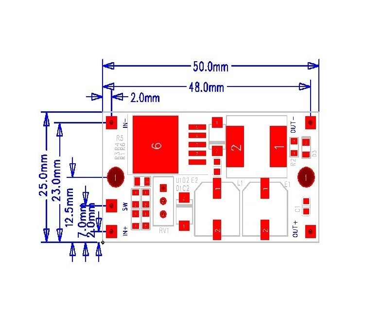 60V Input DC-DC Step Down Converter Adjustable Power Module LM2596HVS K9