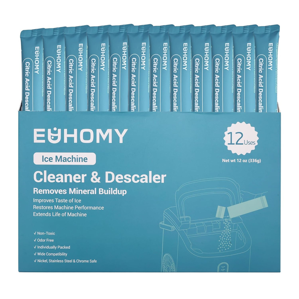 EUHOMY Ice Maker Cleaner & Descaler | 12 Use & Individually Packed | Ice Machine