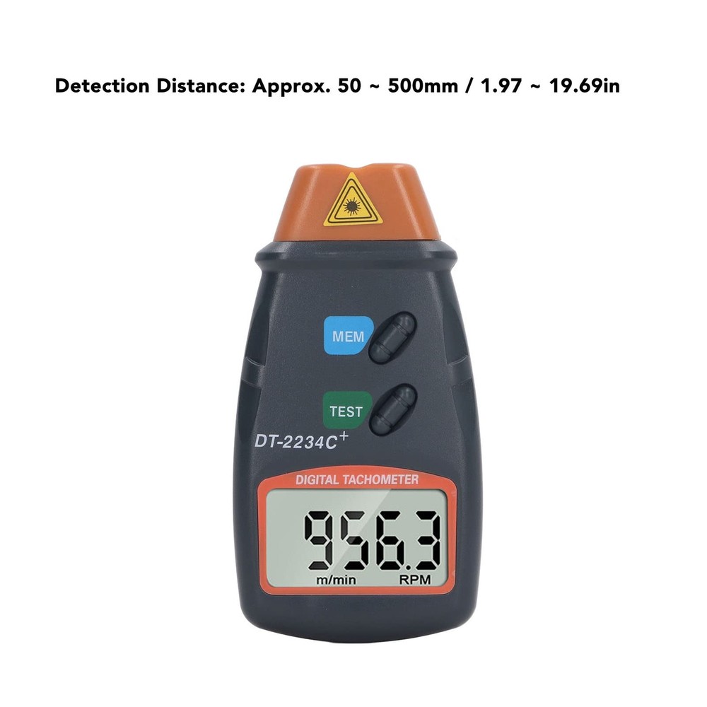 RPM Tachometer Quick Sampling LCD Display Auto Reset Digital Tachometer Non 2...
