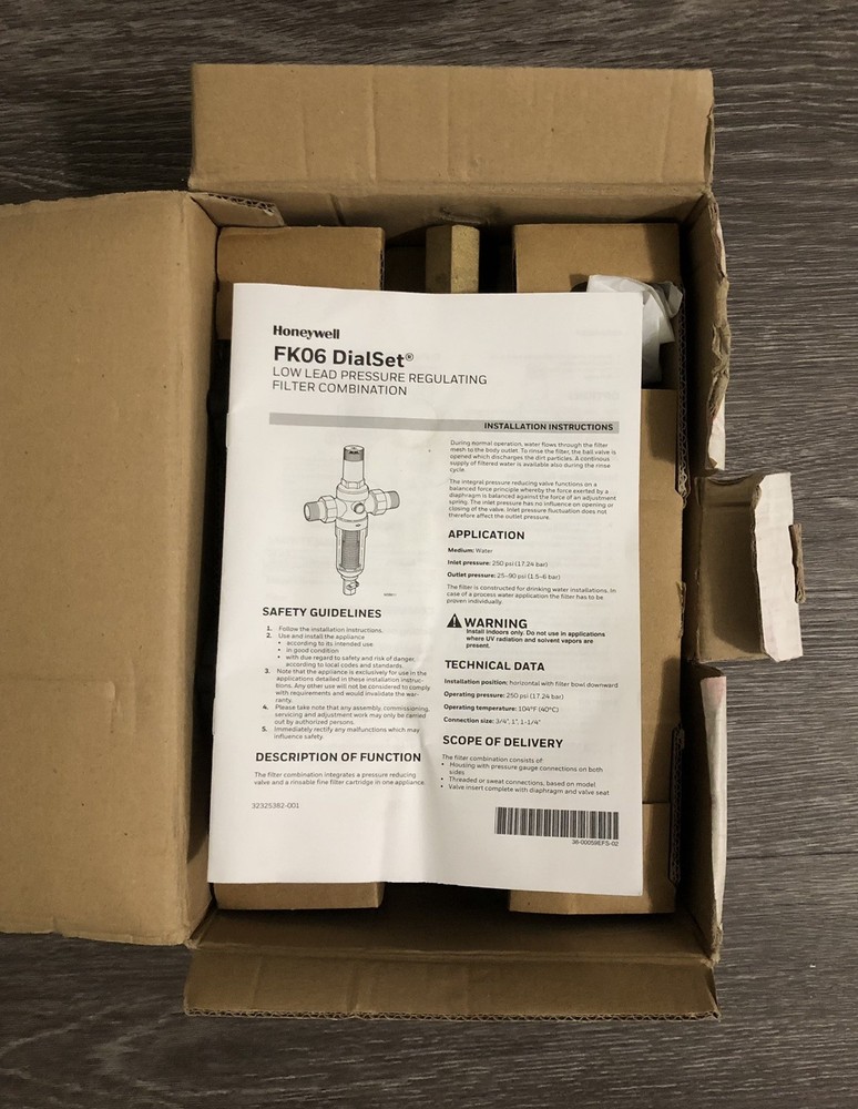 Honeywell FK06-101-DUS-LF Dialset Low Lead Pressure Regulating Filter (207645)