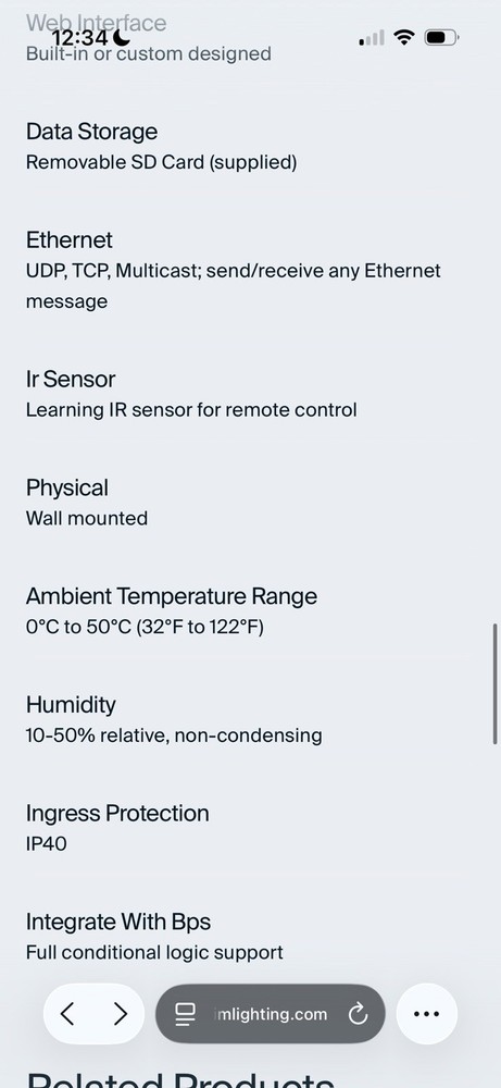The Pharos TPC (Touch Panel Controller) Lighting Control