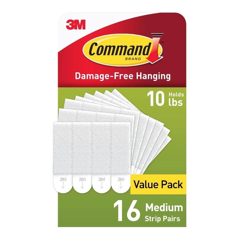 Command 10 Lb Medium Picture Hanging Strips 16 Pairs 32 Command Strips