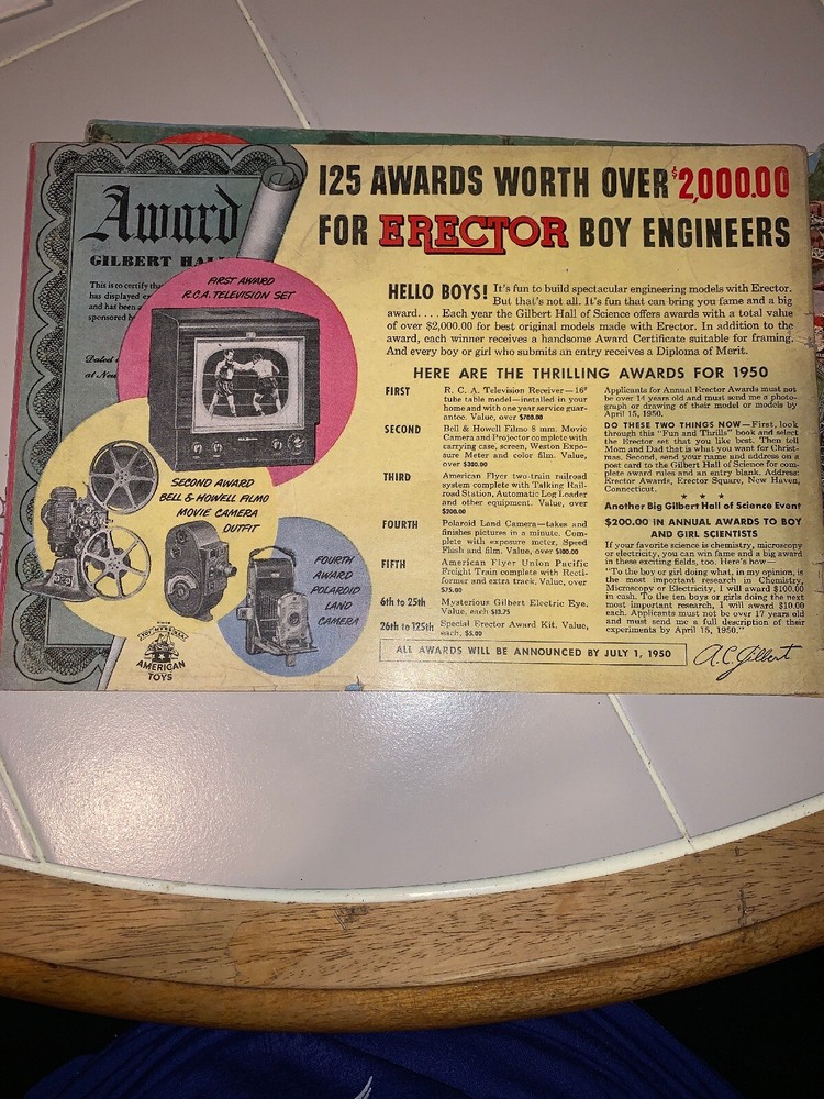 Vintage 1949 American Flyer Erector Catalog