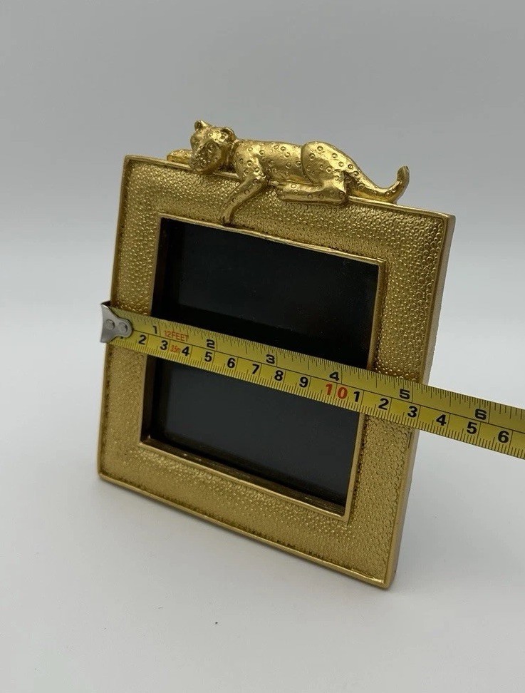 Modern Gold Leopard Small Photo Frame