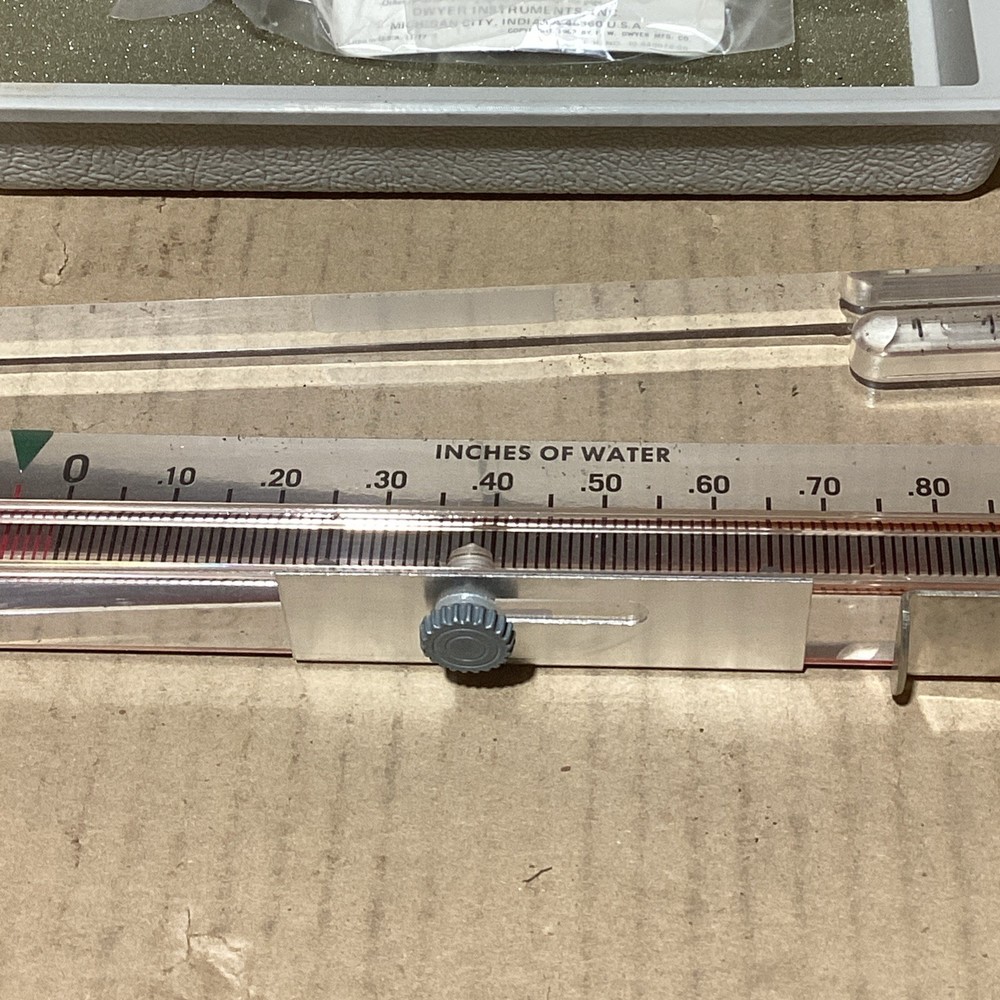 DWYER INSTRUMENTS 100-5 SOLID PLASTIC PORTABLE MANOMETER GAUGE, Partial Kit