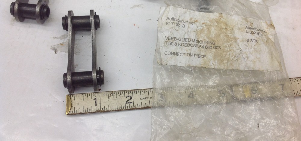 (2) #60 Roller Chain Connection Connector Link Piece. VIEW PHOTOS CLOSELY