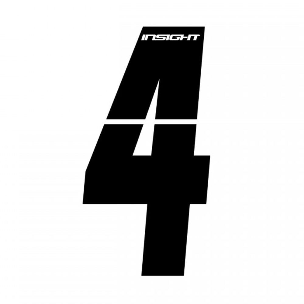 Insight 2" Side Plate Numbers 4 Black