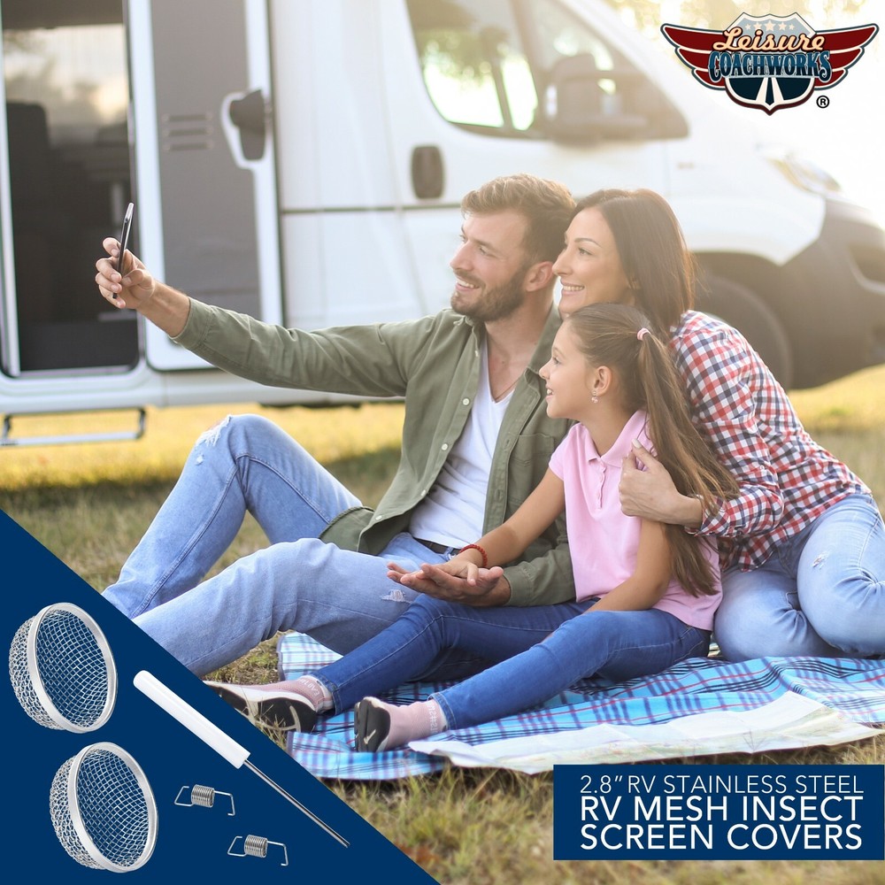 RV Insect Pest Vent Screen for Furnace and Water Heater Stainless Steel Trailer