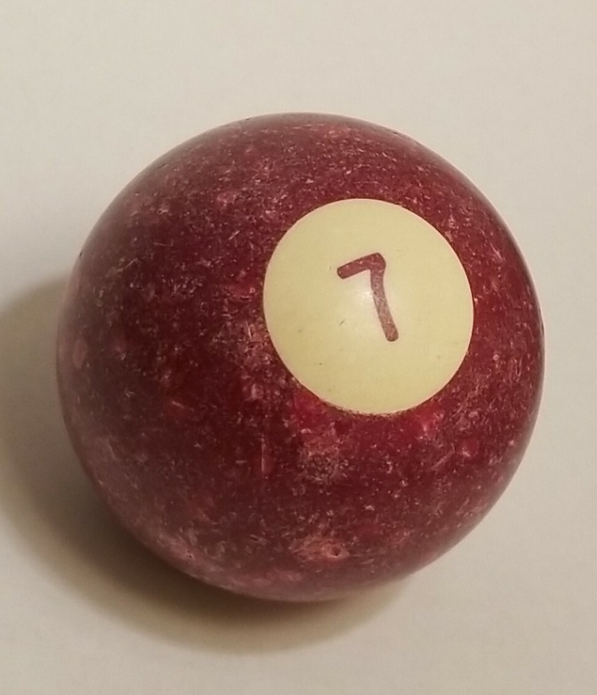 Vintage Bakelite Solid 7 Ball Billiard Pool Replacement 2 1/4" Standard Size