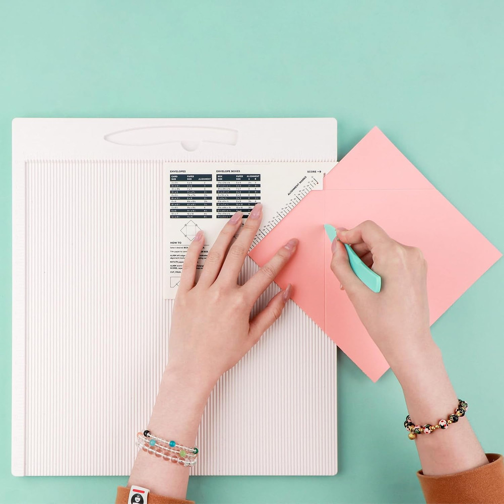 12X12" Scoring Board for Making Envelopes,Envelope Boxes&Gift Boxes–Large Multi-