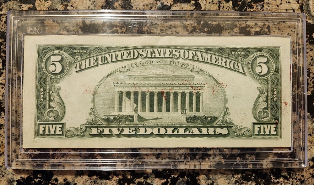 Unique 1963A $5 Ink Smear Error