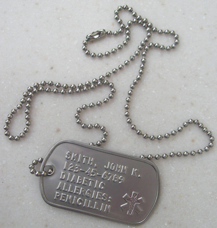 Medical Information Dog Tag Dogtag Personalized  For U