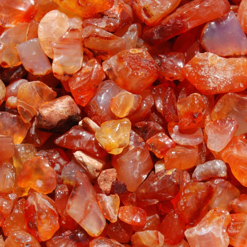 30-40pcs Carnelian Agate Crystal Tumbled Stones, Extra Small