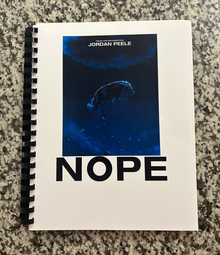 NOPE Jordan Peele Horror Movie Script Reprint Full Screenplay Script