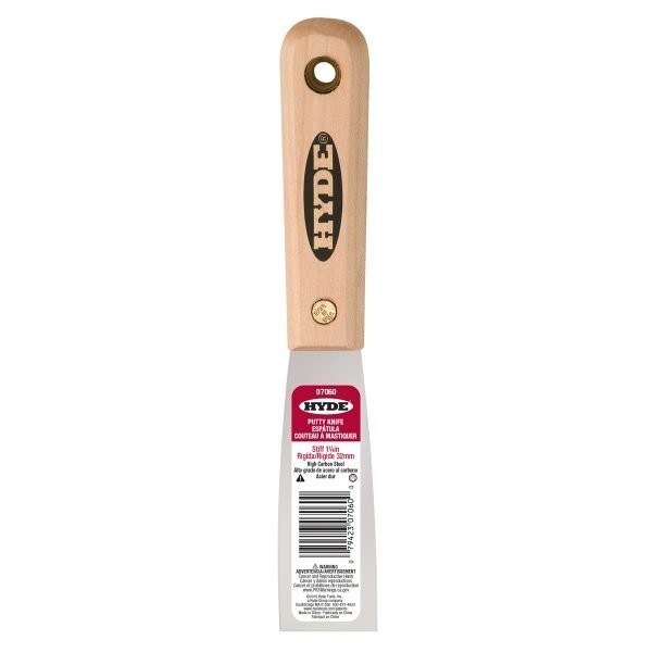 Hyde Tools - Stiff Putty Knife, Hardwood Handle