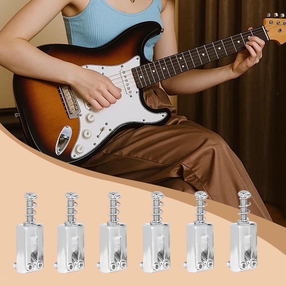 6Pcs Tremolo Bridge Saddles Structural Stability Components Professional