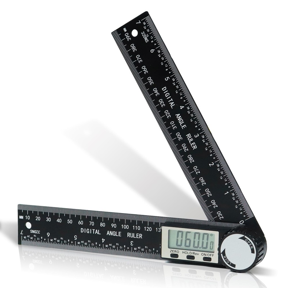 Third Generation Protractor Angle Finder, Digital Angle Ruler with 7inch/200m...