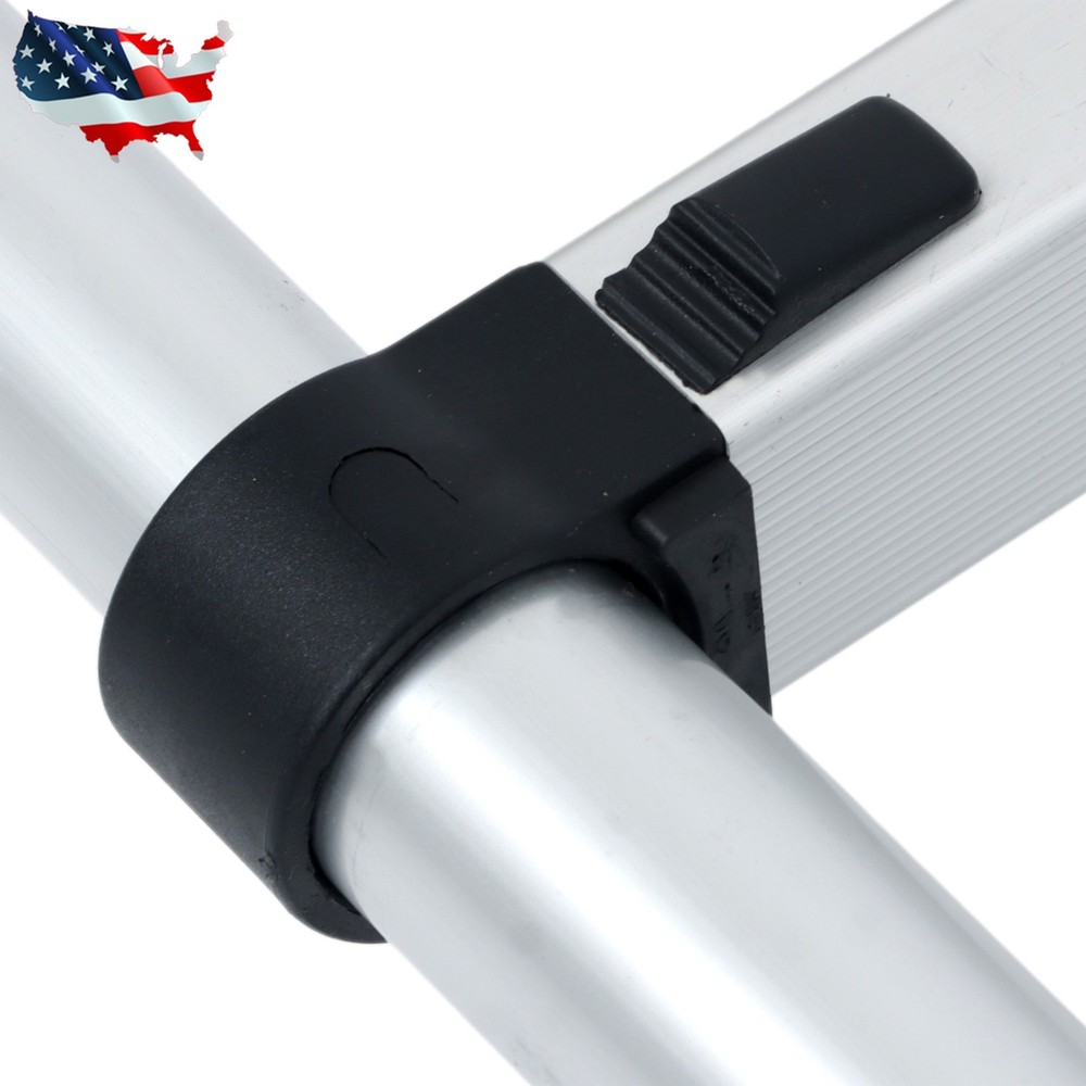 12.5 FT Compact Extension Step Aluminum Folding Telescopic Ladder with Hooks