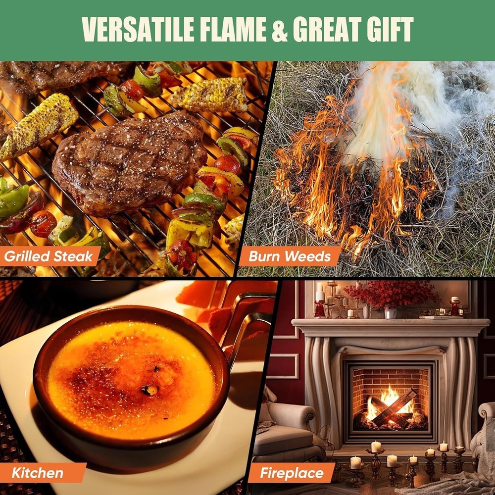 Powerful Propane Torch, Kitchen Torch with Adjustable Flame