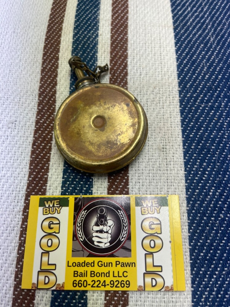 Tiny Vintage  Metal Flask