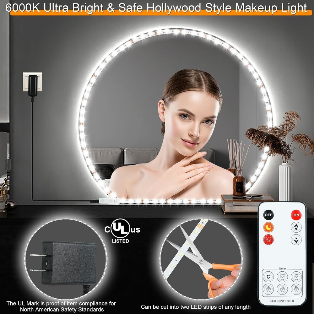 LED Vanity Mirror Lights Makeup Dressing Table Vanity Set 13ft Flexible LED