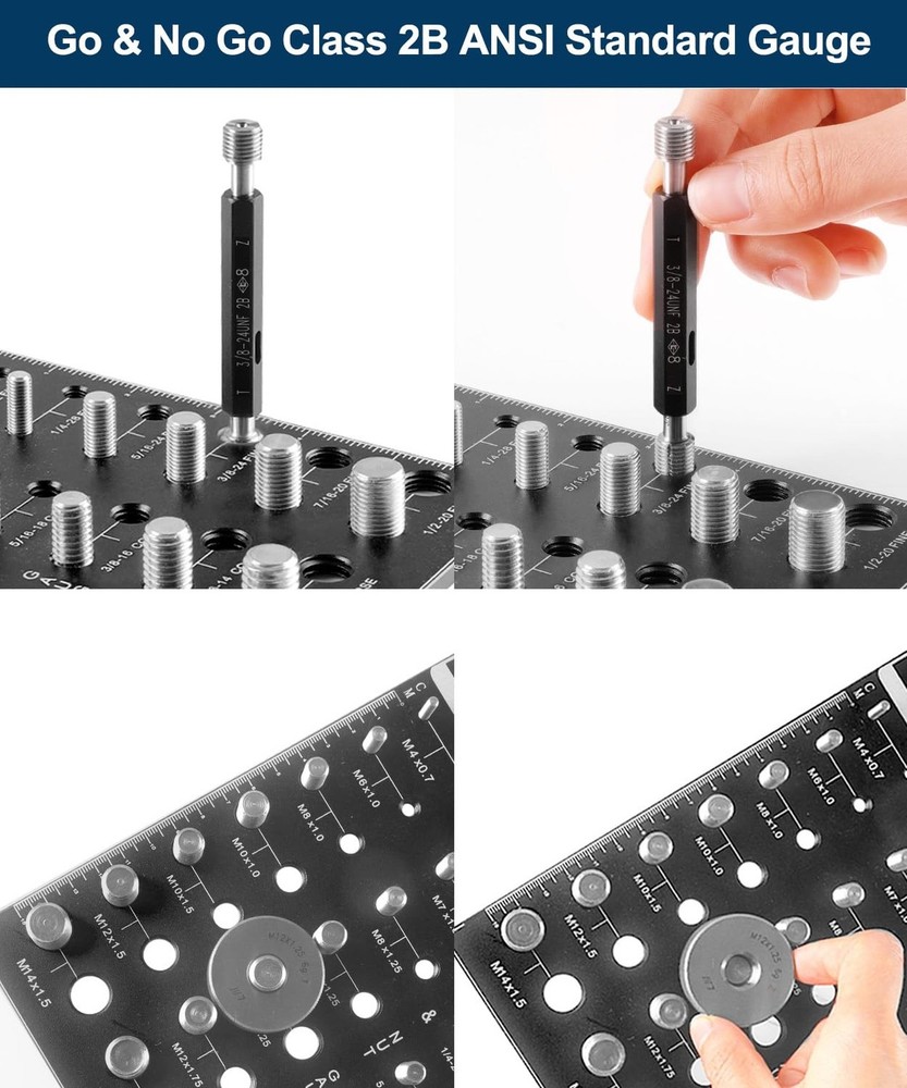 Thread Checker, Bolt Identifier Board, Bolt and Nut Thread Checker,14 Metric ...