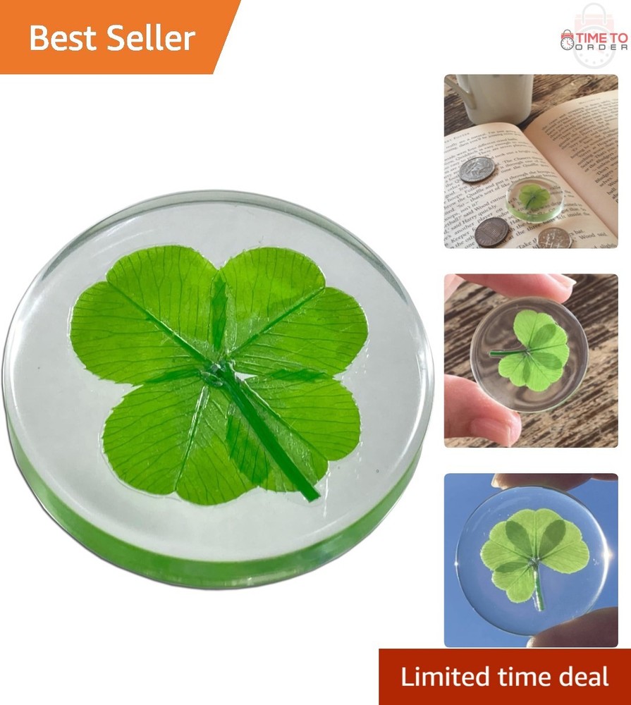 Real Four Leaf Clover Lucky Pocket Token Preserved Flowers Gift