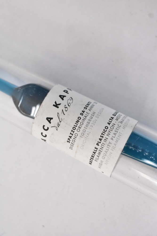 Acca Kappa Toothbrush Medium Hardness Blue Nylon Filament Medium Size Set