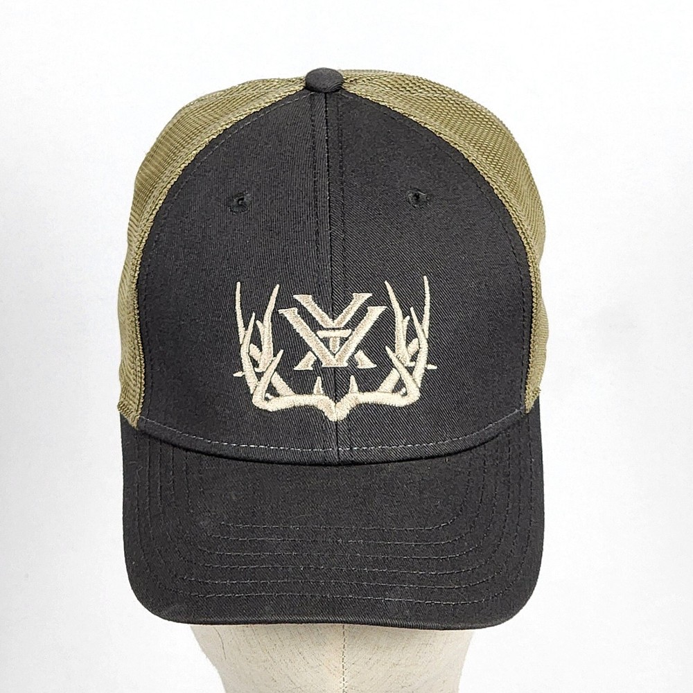 Vortex Optics Vortex Mule Deer Embroidered 6 Panel Gray/Gold Mesh Snapback Hat
