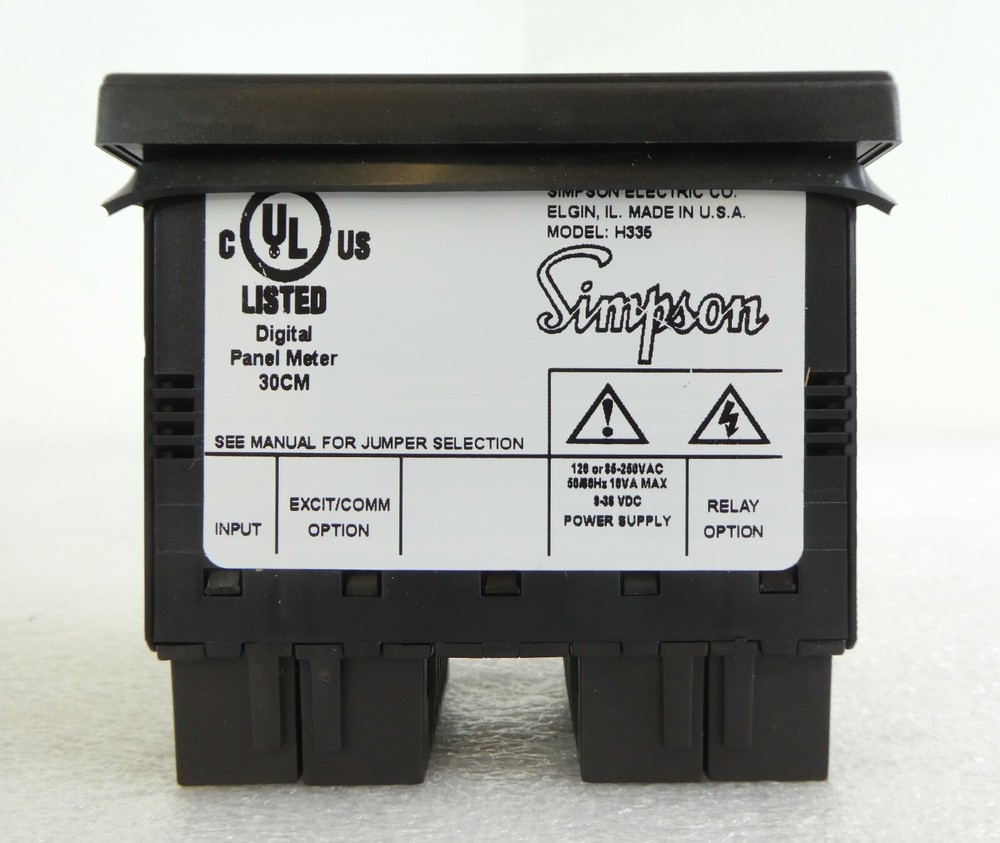 Simpson Electric H335 Advanced Digital Panel Meter Controller New Surplus