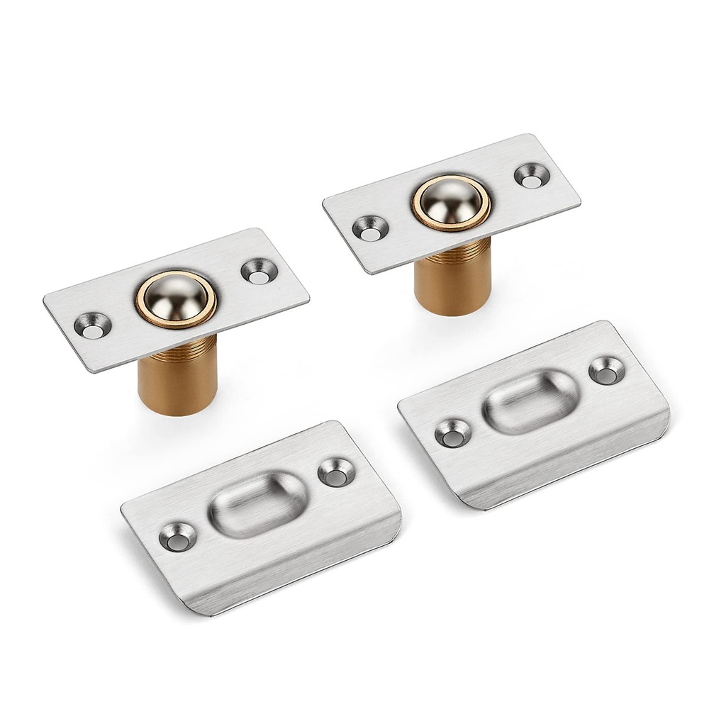 Ravinte 2 Pack Adjustable Door Ball Catch, Silver Closet 2 Pack,