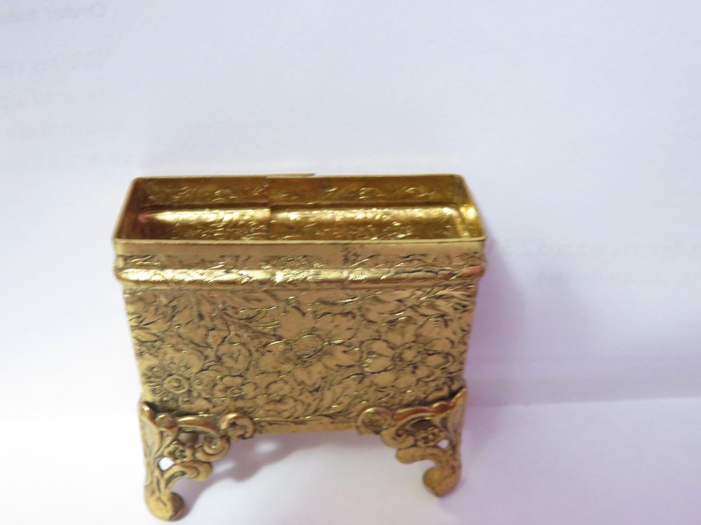 VINTAGE SMALL ORMOLU VANITY PERFUME BOTTLE HOLDER OUALITY ITEM