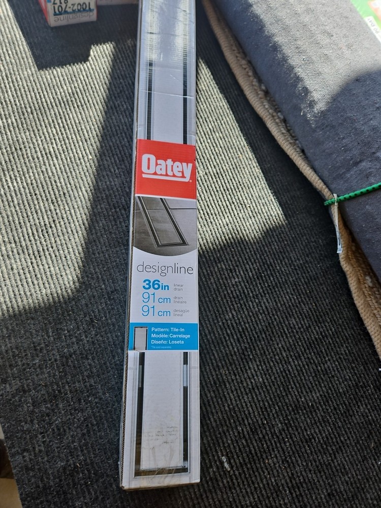 Brand New Oatey Designline 36" Linear Drain With Square Pattern