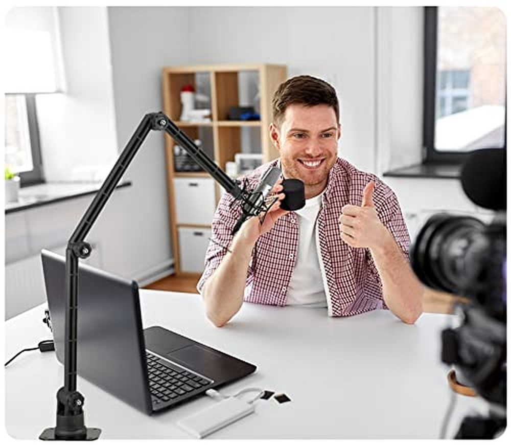 AceTaken Microphone Wall Mount, Ceiling Holder Stand Compatible with Blue Yet...