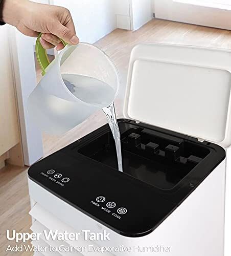 3-IN-1 5.5L Portable Air Conditioner, Evaporative Cooler Remote Control Room