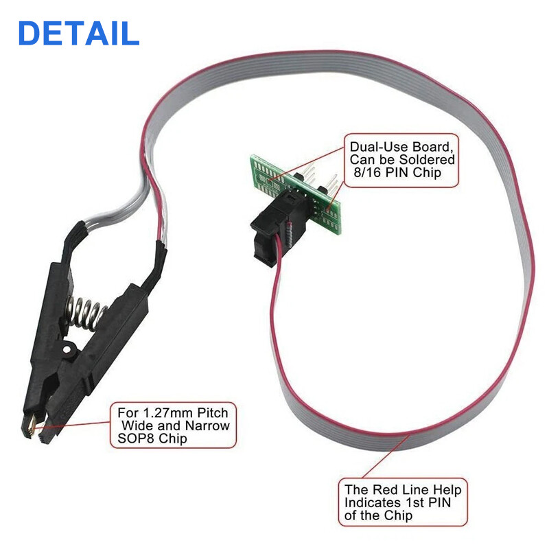 CH341A USB Programmer SOP8 Compatible with for EEPROM Programmer 24 25 Series