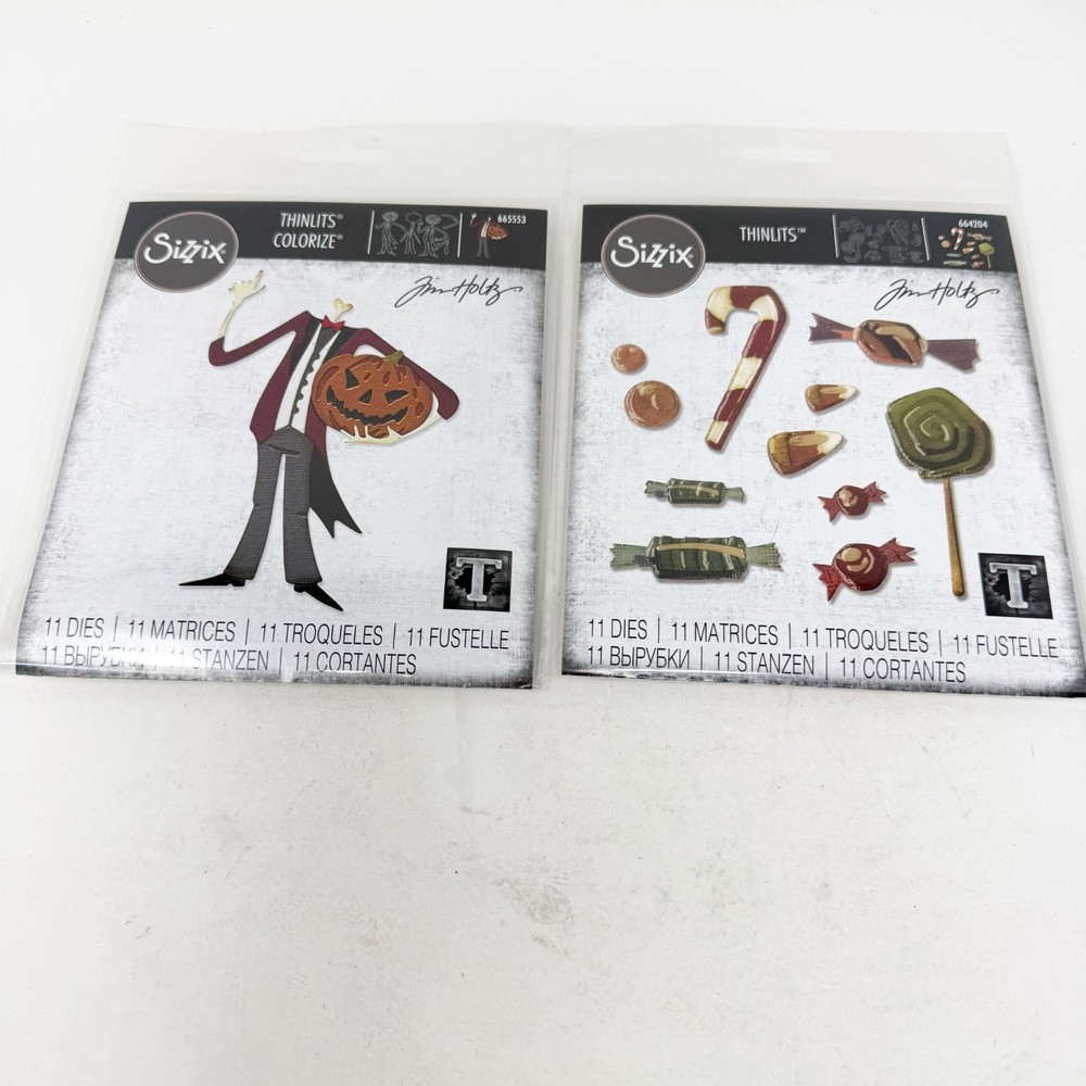 Sizzix Tim Holtz Thinlits Halloween Bundle Pumpkinhead Day of Dead NEW