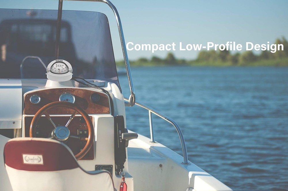 Compact Marine Compass, Surface Mount, with Comprehensive Owner's Documentation