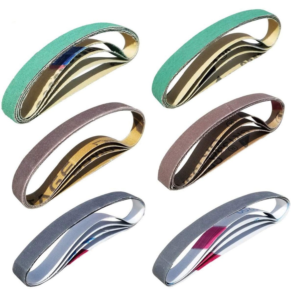 24 Pack 1/2" x 10" Replacement Knife Sharpener Sander Belt Kit